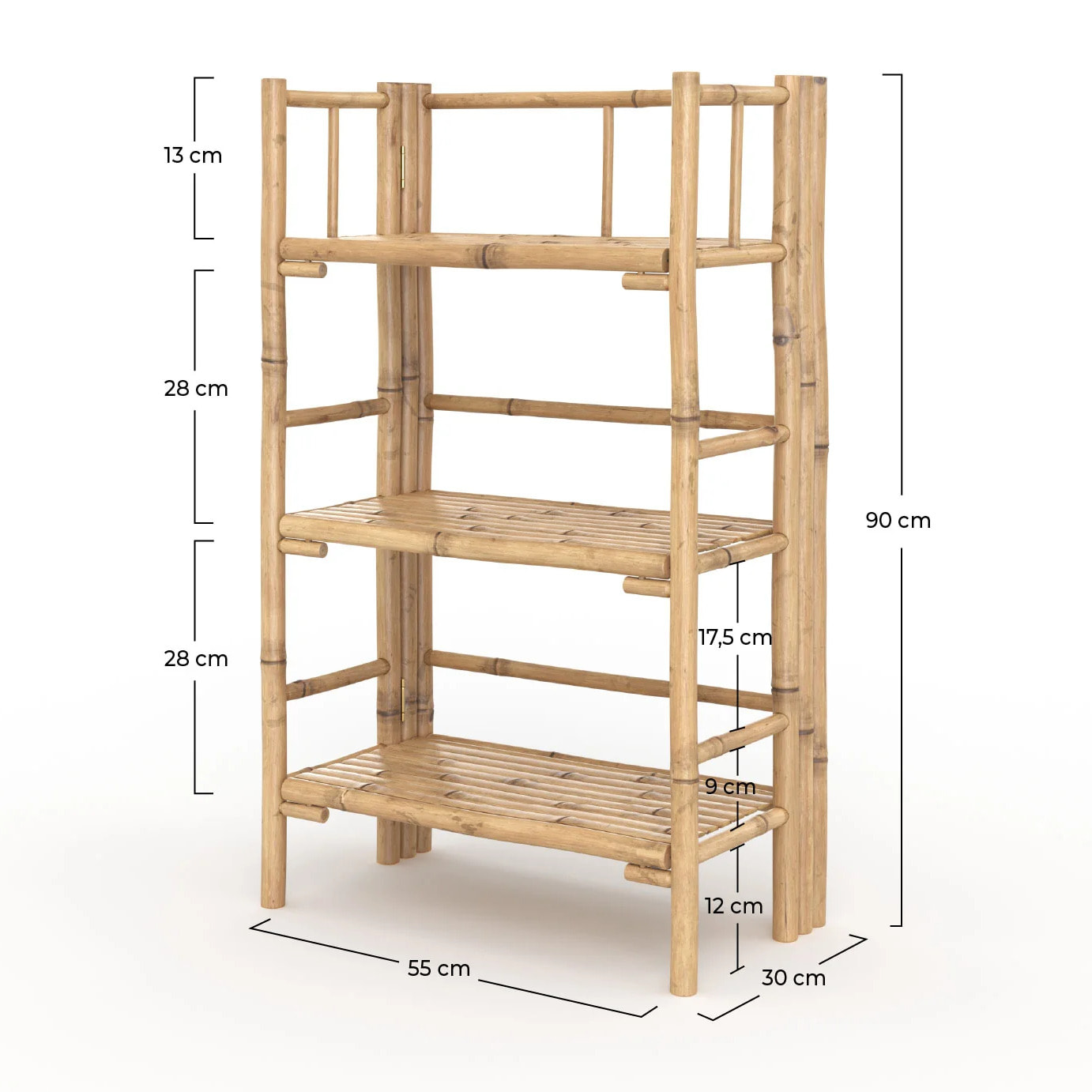 Etagère rectangulaire pliable en bambou - Bami