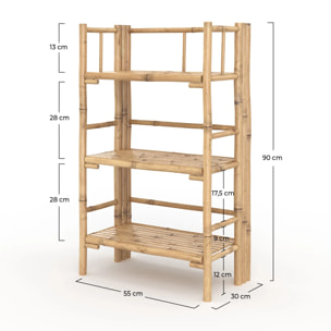 Etagère rectangulaire pliable en bambou - Bami