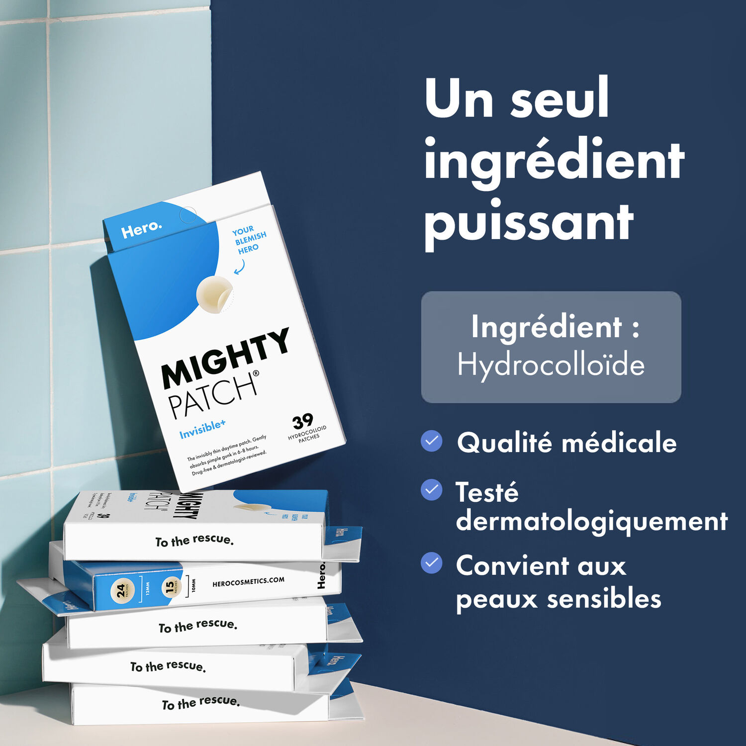 HERO Mighty Patch - Patchs Anti-Acné Invisible+ 39 Patchs