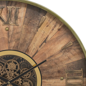 Horloge "Keane" marron D80cm