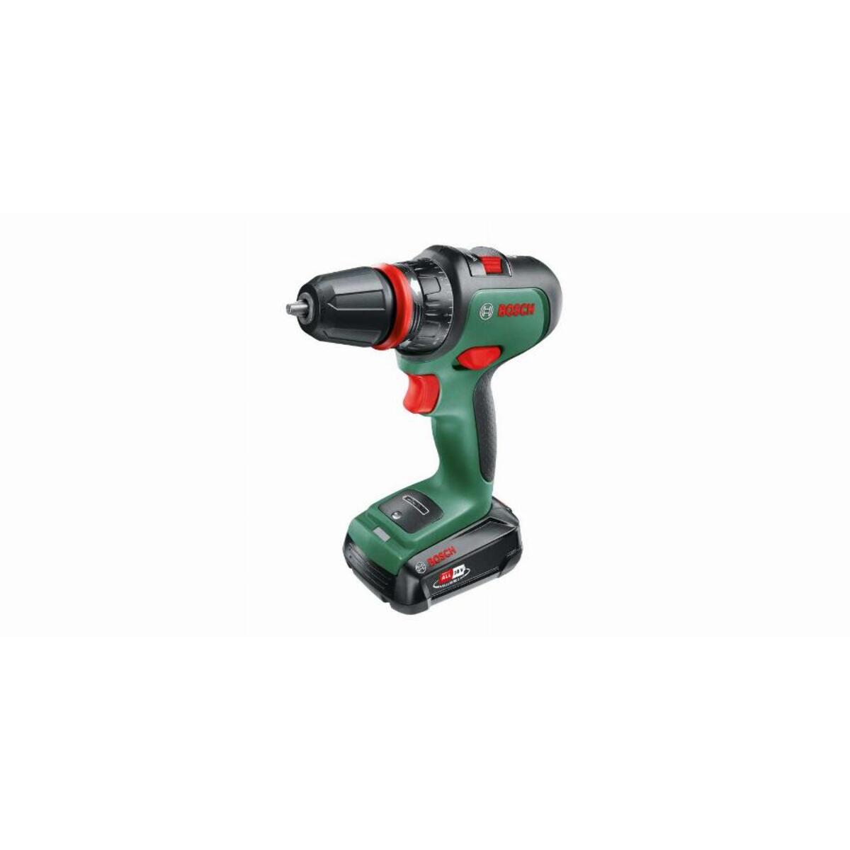 Taladro-destornillador BOSCH AdvancedDrill 18 + 1 portabrocas + 2 baterías 2,5 Ah + cargador - 06039B5006