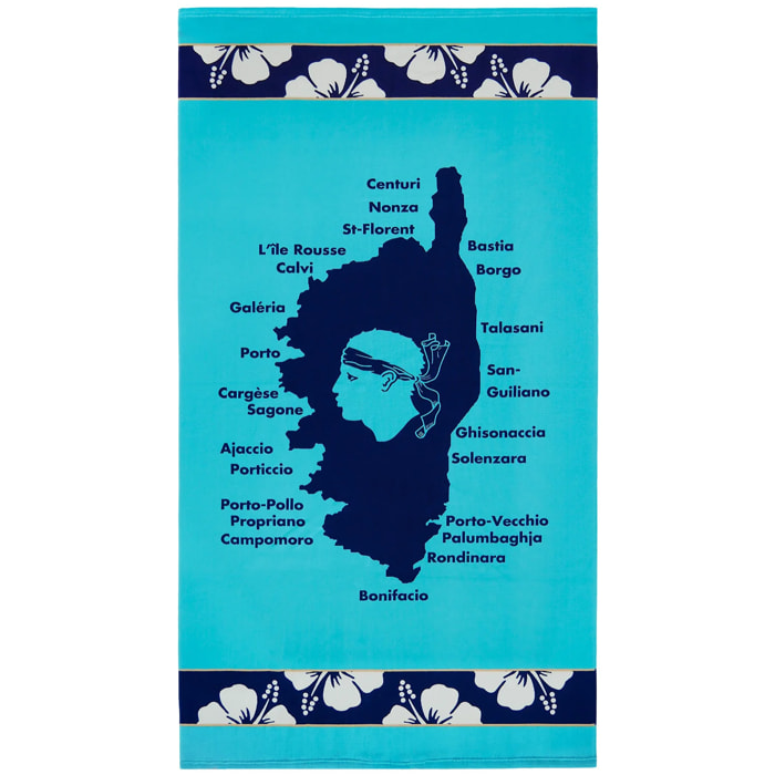 Serviette de plage microfibre - Olzo - 90x170cm - 250g/m²