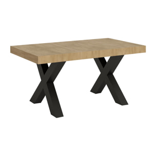 Mesa extensible 90x160/420 cm Traffic Roble Natural estructura Antracita