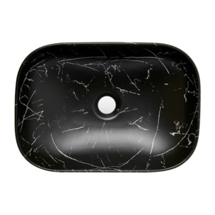 Swiss Aqua Technologies Infinitio 45,5x32,5 cm marbre noir mat sans trop-plein (SATINF4532MRBKM)