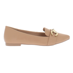 Marina Galanti Scarpe Donna Ballet Flat with Gold Horsebit MG W24A036 Camel