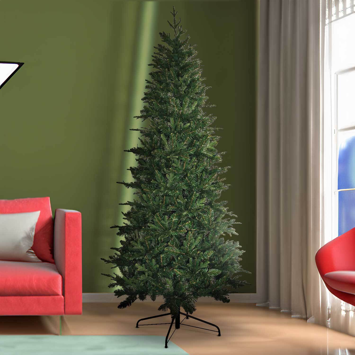 Venere - Albero di Natale effetto realistico in PE e PVC ø125x270H, 2267 rami