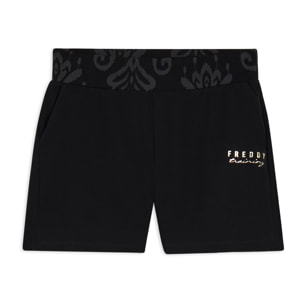 Short sportivi con fascia in vita floreale