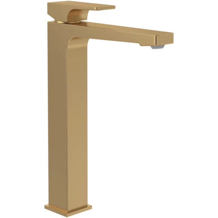 Mitigeur lavabo surélevé Architectura Square avec vidage Push Open Brushed Gold