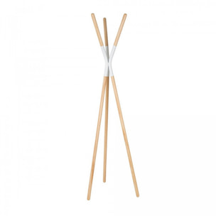 Pinnacle - Porte-manteaux scandinave bois : Couleur - Blanc.