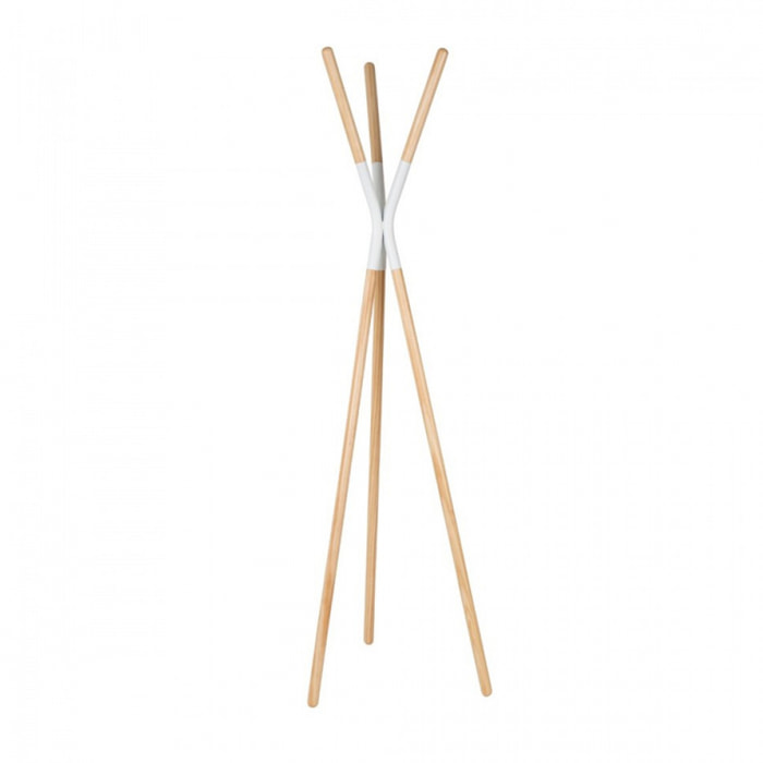 Pinnacle - Porte-manteaux scandinave bois : Couleur - Blanc.