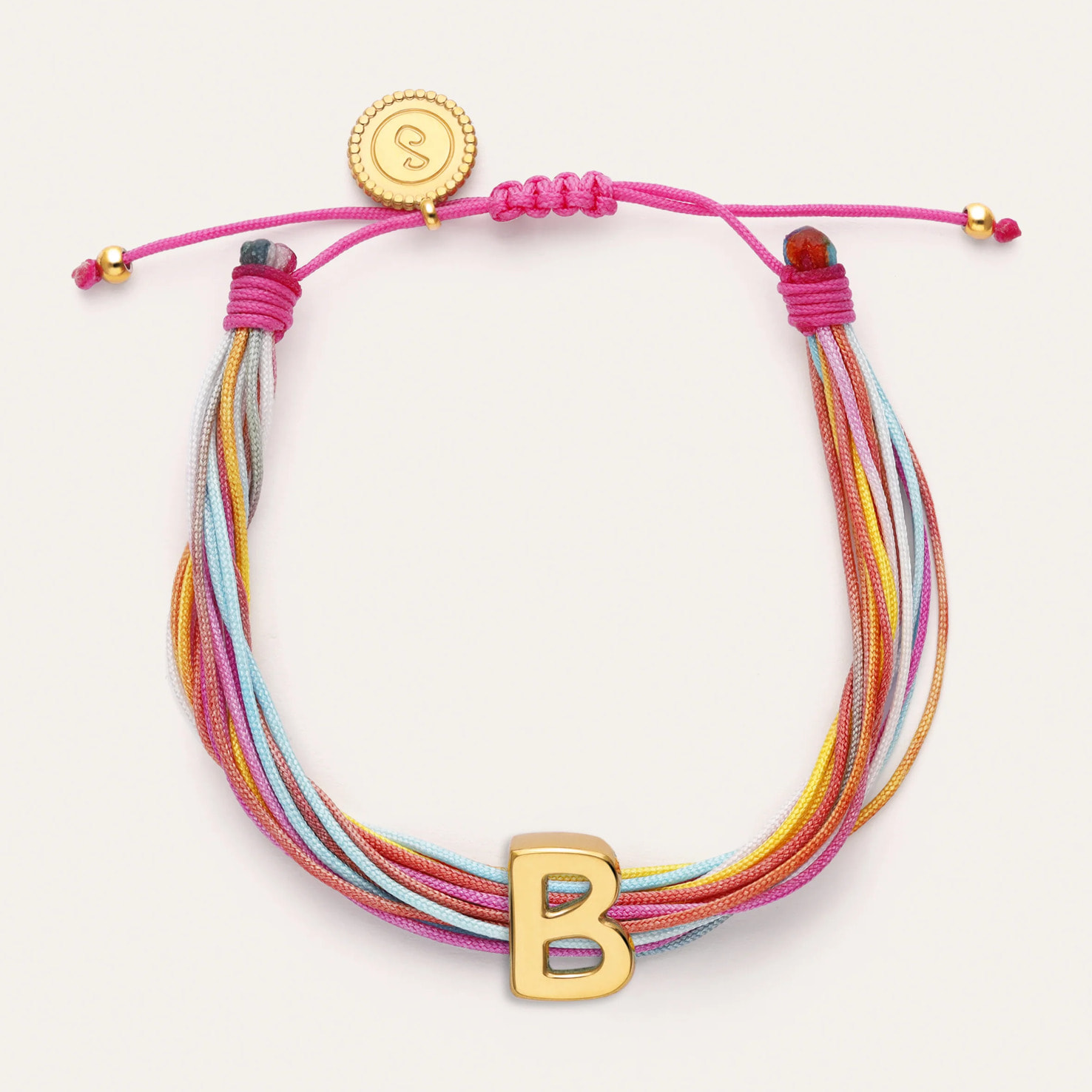 Pulsera Personalizada Color Rainbow Acero Baño Oro
