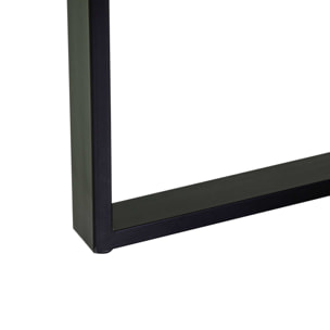 Tavolo Canberra Vacchetti in metallo con top legno nero cm160x90h75