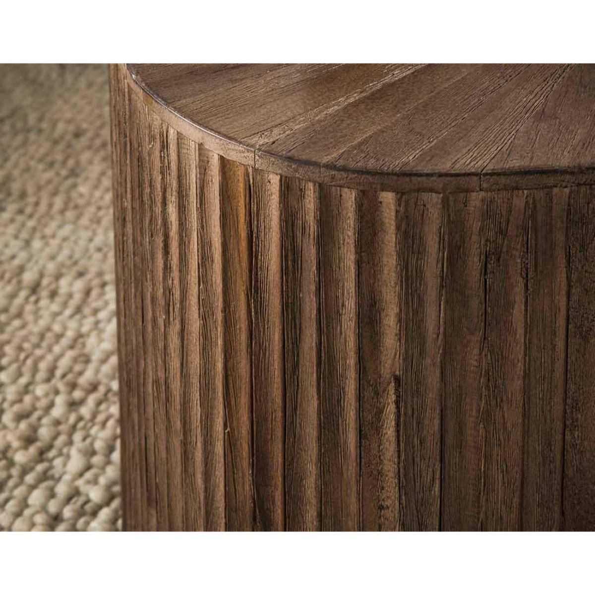 Tania - lot de 2 tables basses gigognes en teck massif - 73 et 53 cm - Bois