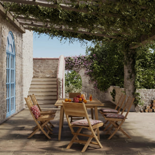 Lot de 2 chaises de jardin pliantes en teck - Nido