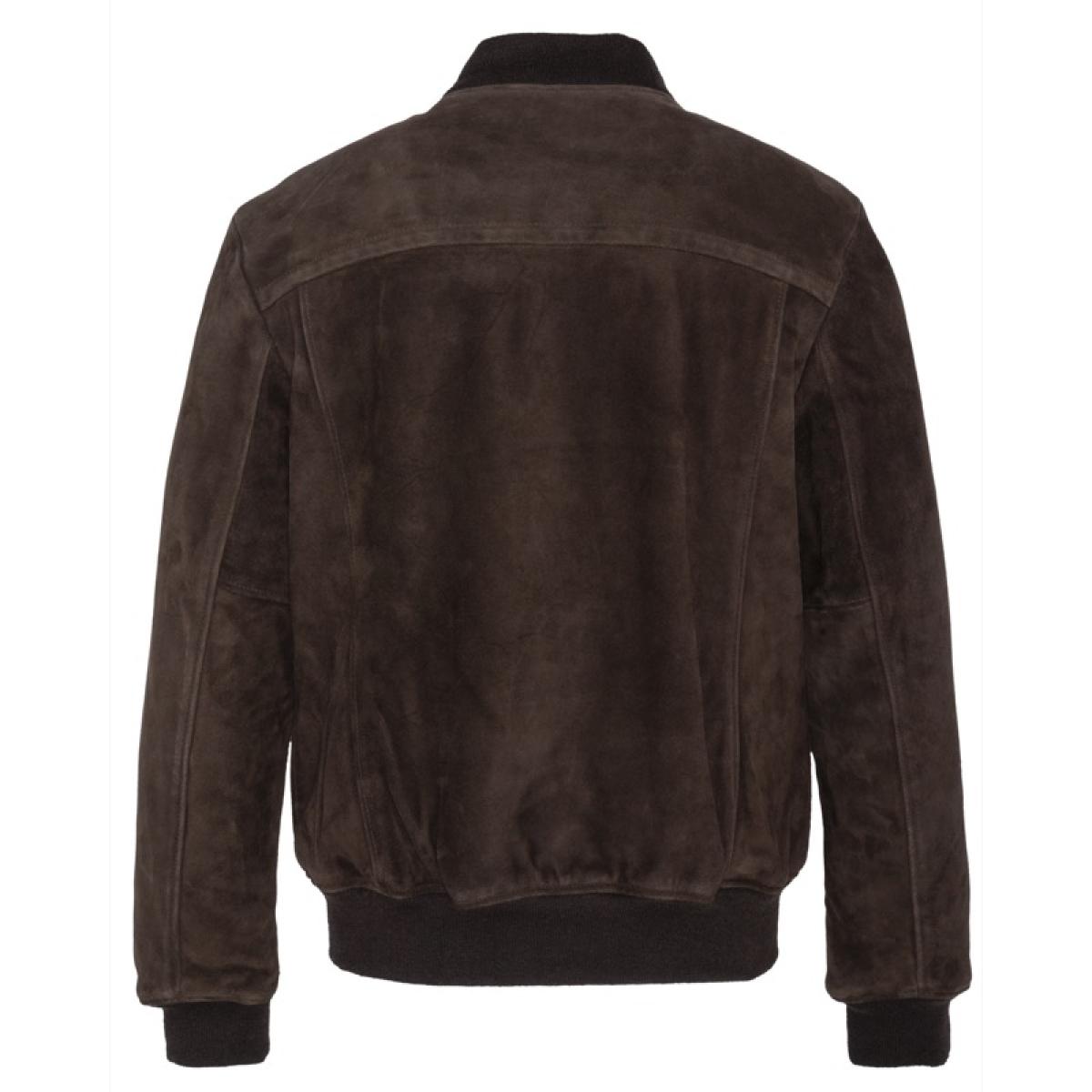 LC3017 SUEDE BOMBER JACKET GOATSKIN SUEDE Marrone