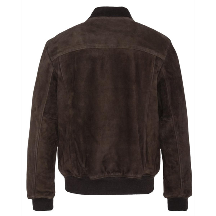 LC3017 SUEDE BOMBER JACKET GOATSKIN SUEDE Marrone