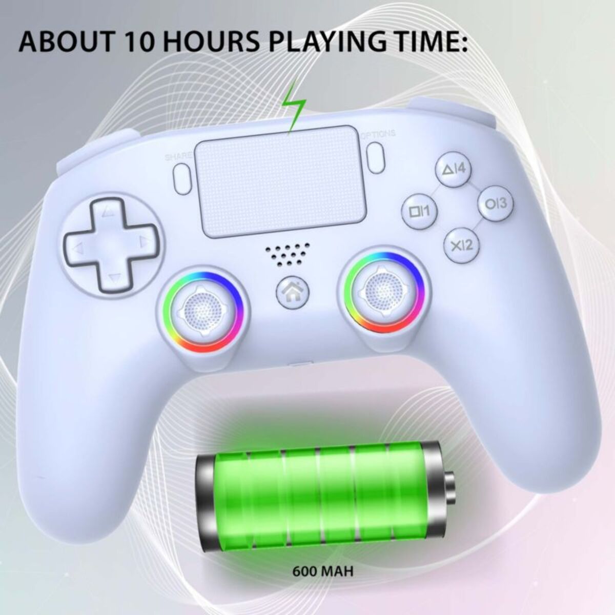 Manette SUBSONIC PS5 sans fil Blanche