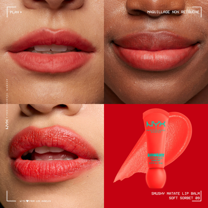 NYX Professional Makeup Smushy baume à lèvres teinté Soft Sorbet