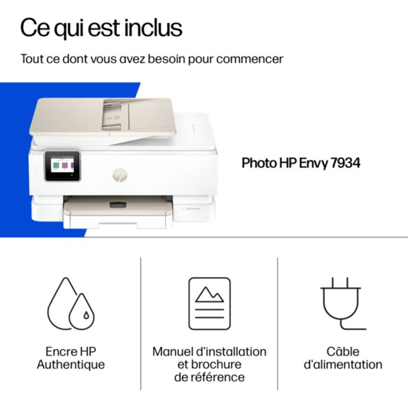 Imprimante jet d'encre HP Envy Photo 7934 éligible Instant Ink