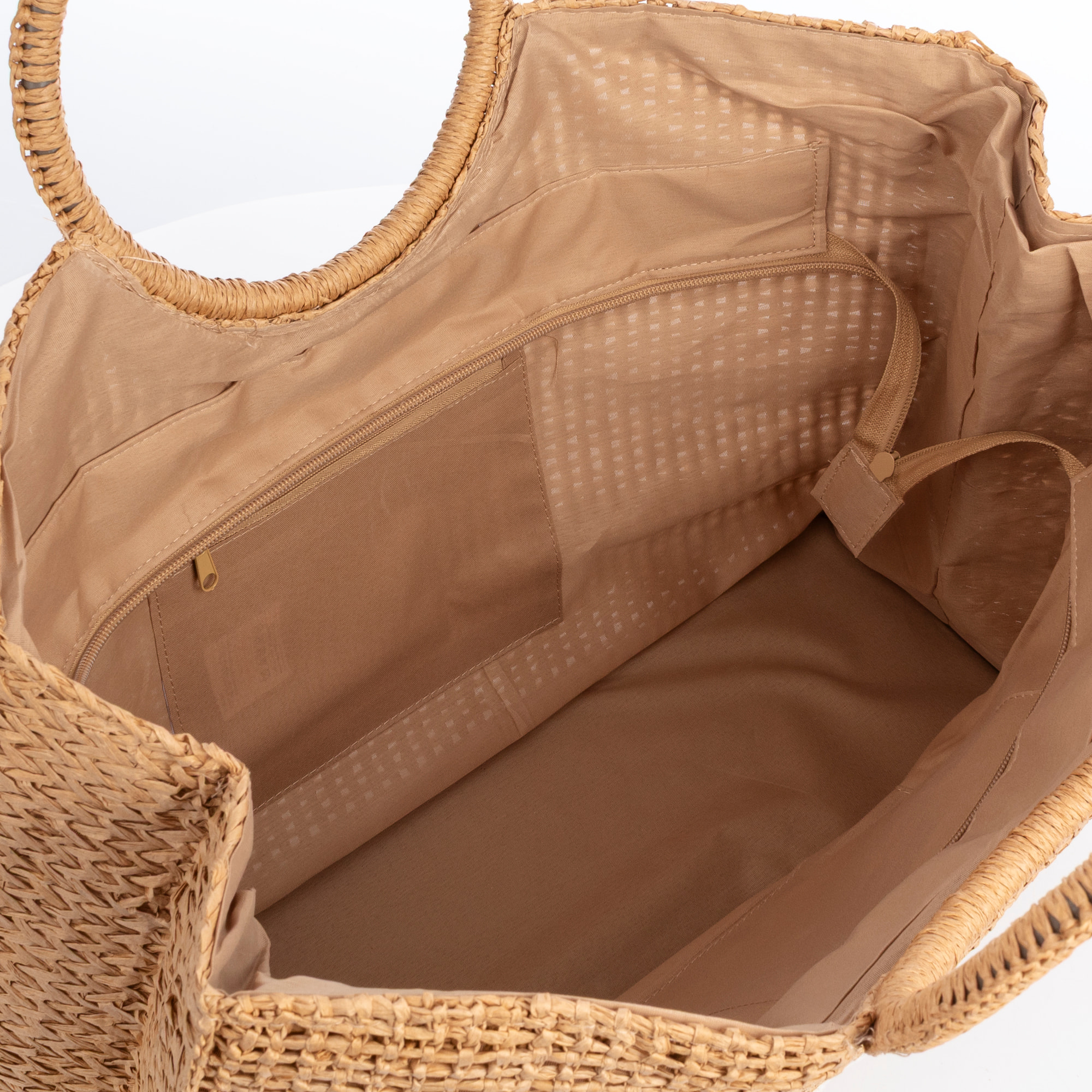 Bérgamo Bolso de mano Mujer. Fabricado en paja trenzada diseño "Summer".