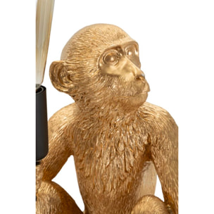 LAMPADA DA TAVOLO MONKEY SEDUTA ORO CM 33X33X32