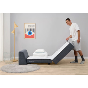 Puff Cama Marmota con Viscoelástica - Sillón Cama Plegable y Convertible - Diseño Elegante y Versátil para Visitas - Tejido de Alta Calidad - 3 Años de Garantía