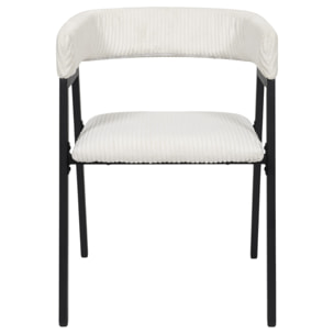 Fauteuil Design Cotele Scott Beige - Lot De 2