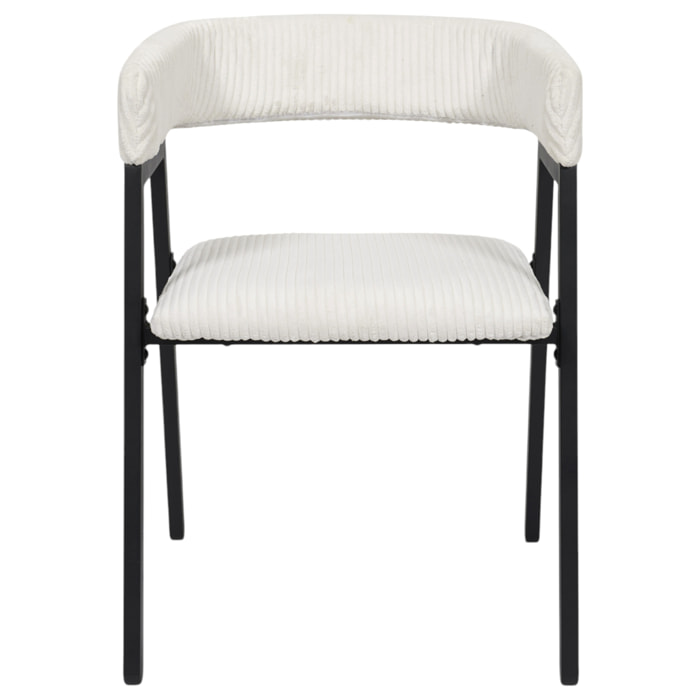 Fauteuil Design Cotele Scott Beige - Lot De 2