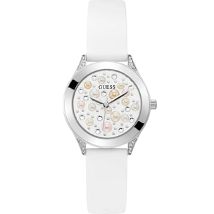 Reloj Guess GW0381L1 Mujer Analogico Cuarzo con Correa de Silicona