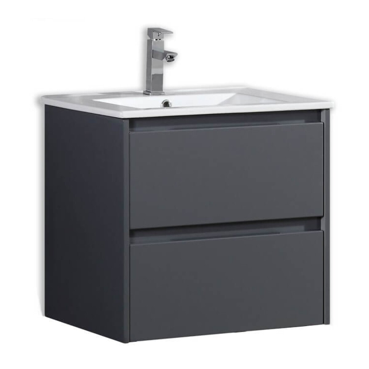 Ensemble de salle de bain 100 cm gris laqué Aquadoli