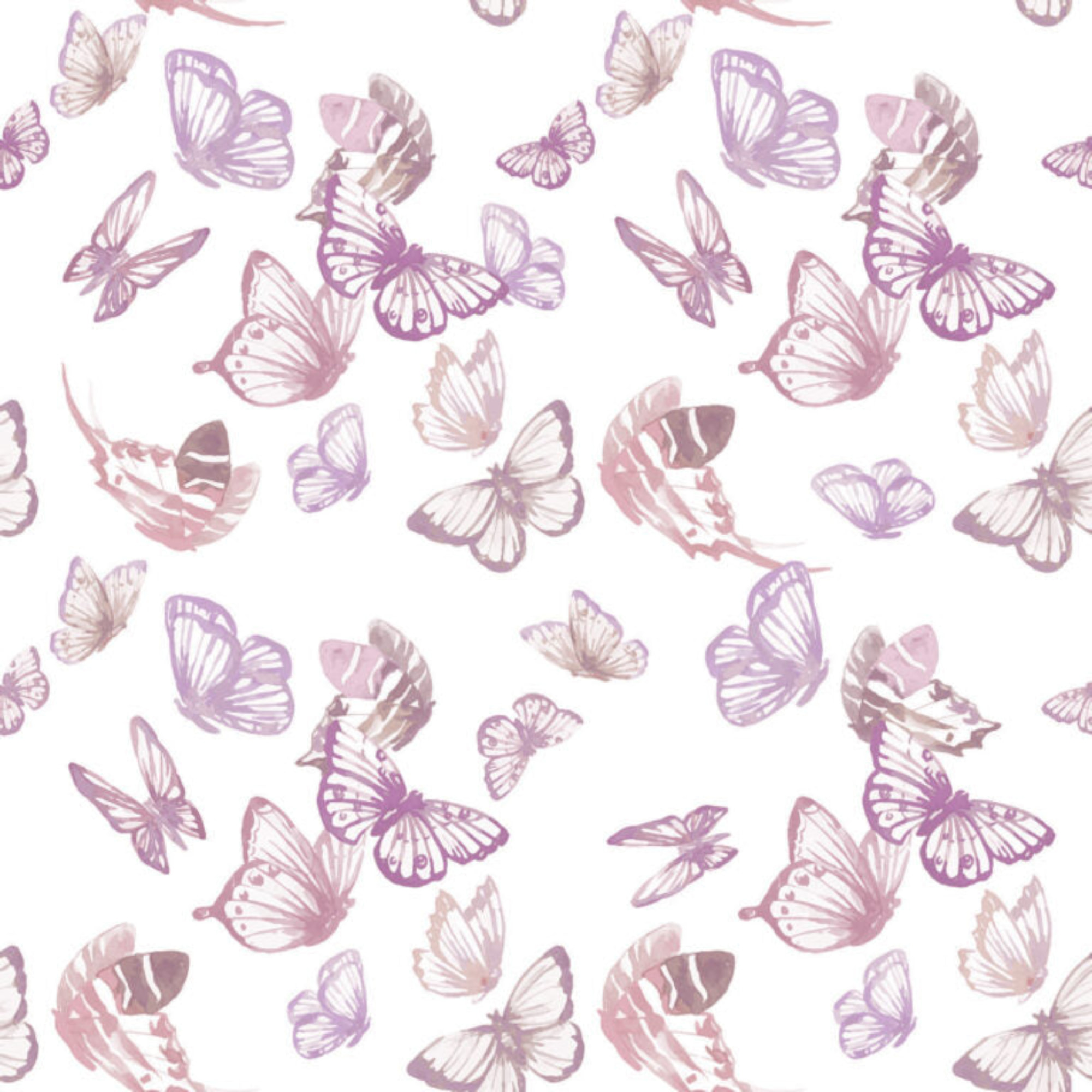 TESS HOME COLLECTION Completo letto matrimoniale Farfalle in Puro Cotone