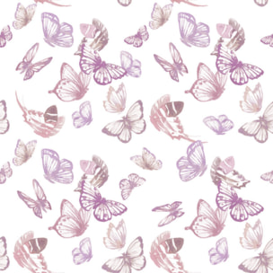 TESS HOME COLLECTION Completo letto matrimoniale Farfalle in Puro Cotone