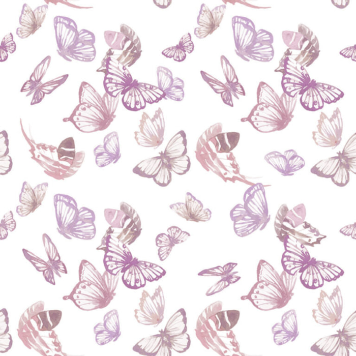 TESS HOME COLLECTION Completo letto matrimoniale Farfalle in Puro Cotone