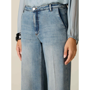 Oltre - Jeans wide leg - Azzurro