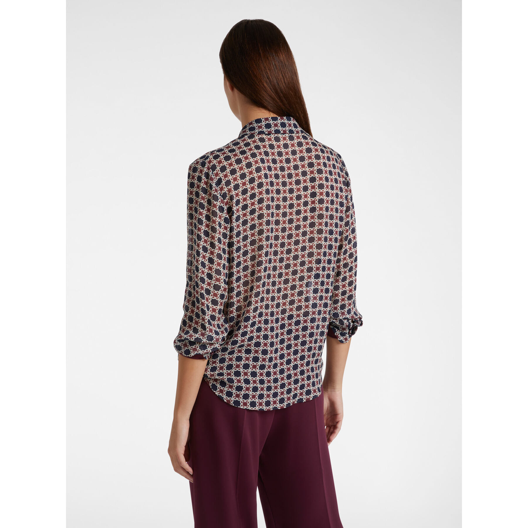 Elena Mirò - Camisa monograma - Burgundy