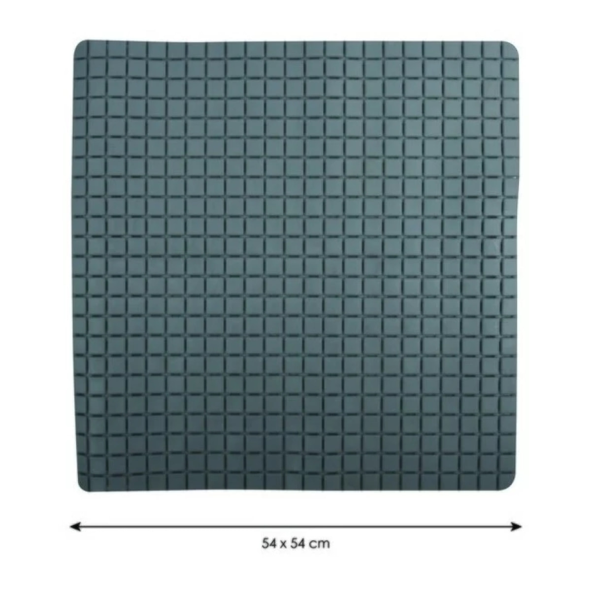 Tapis Fond de douche antidérapant Caoutchouc QUADRO 54x54cm Gris MSV