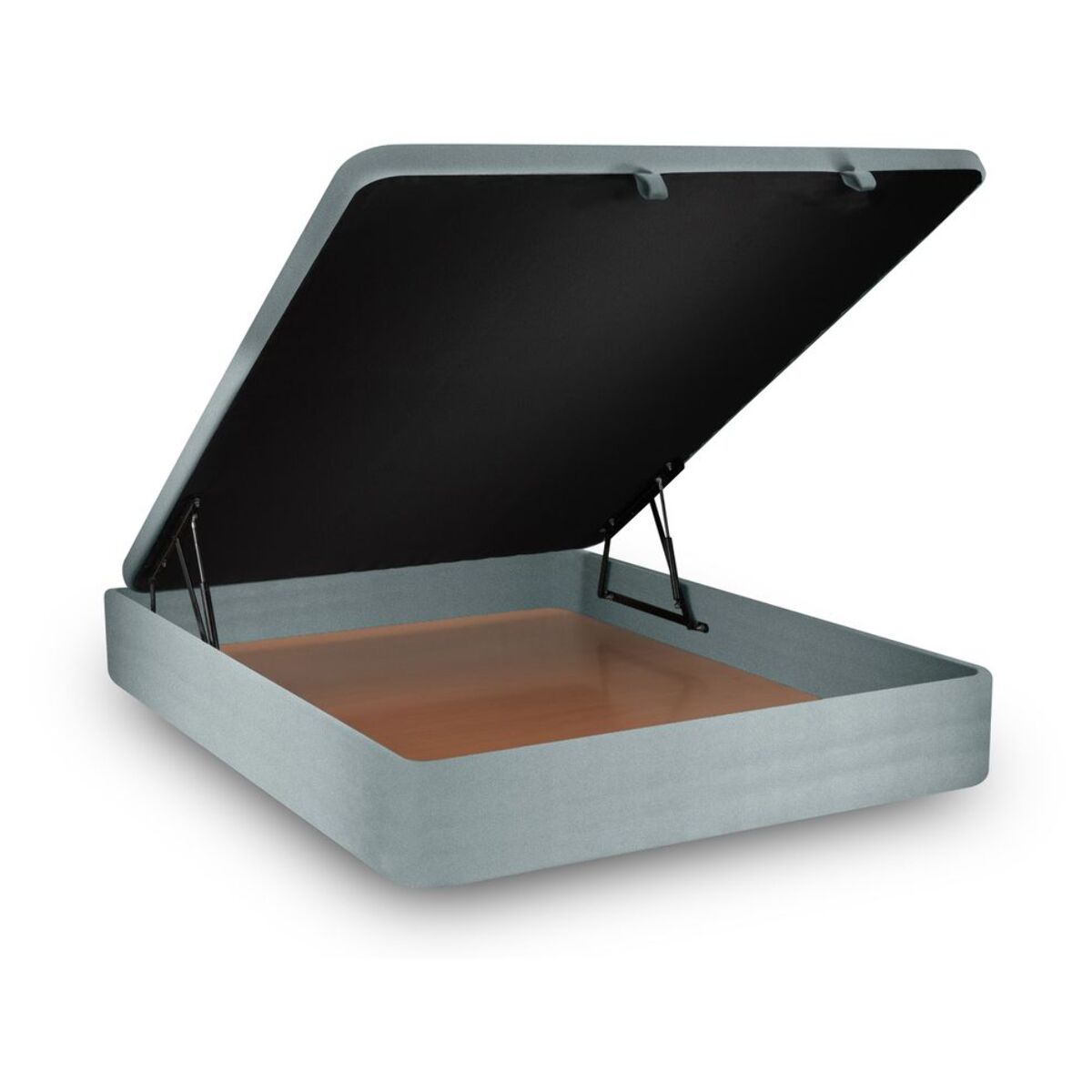 Sommier Coffre Velours - pieds bois