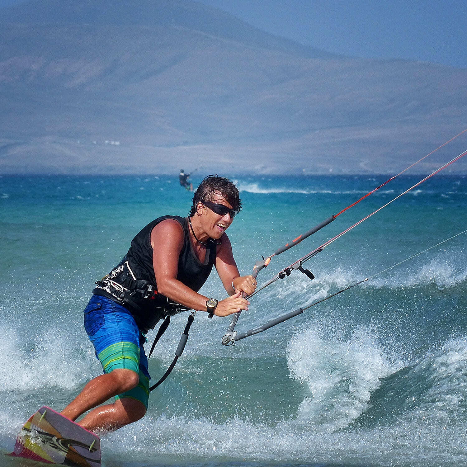 Gafas de deportes acuáticos OCEAN MENTAWAY - Negro brillante / Ahumada