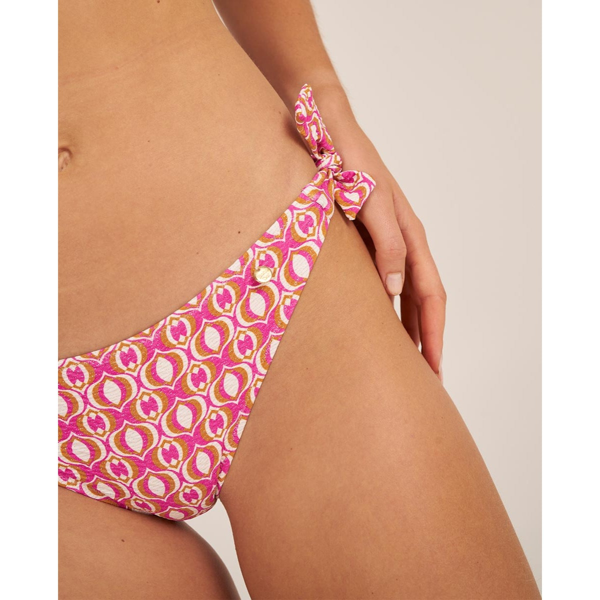 Braga de bikini clásica con lazos en tejido estampado
