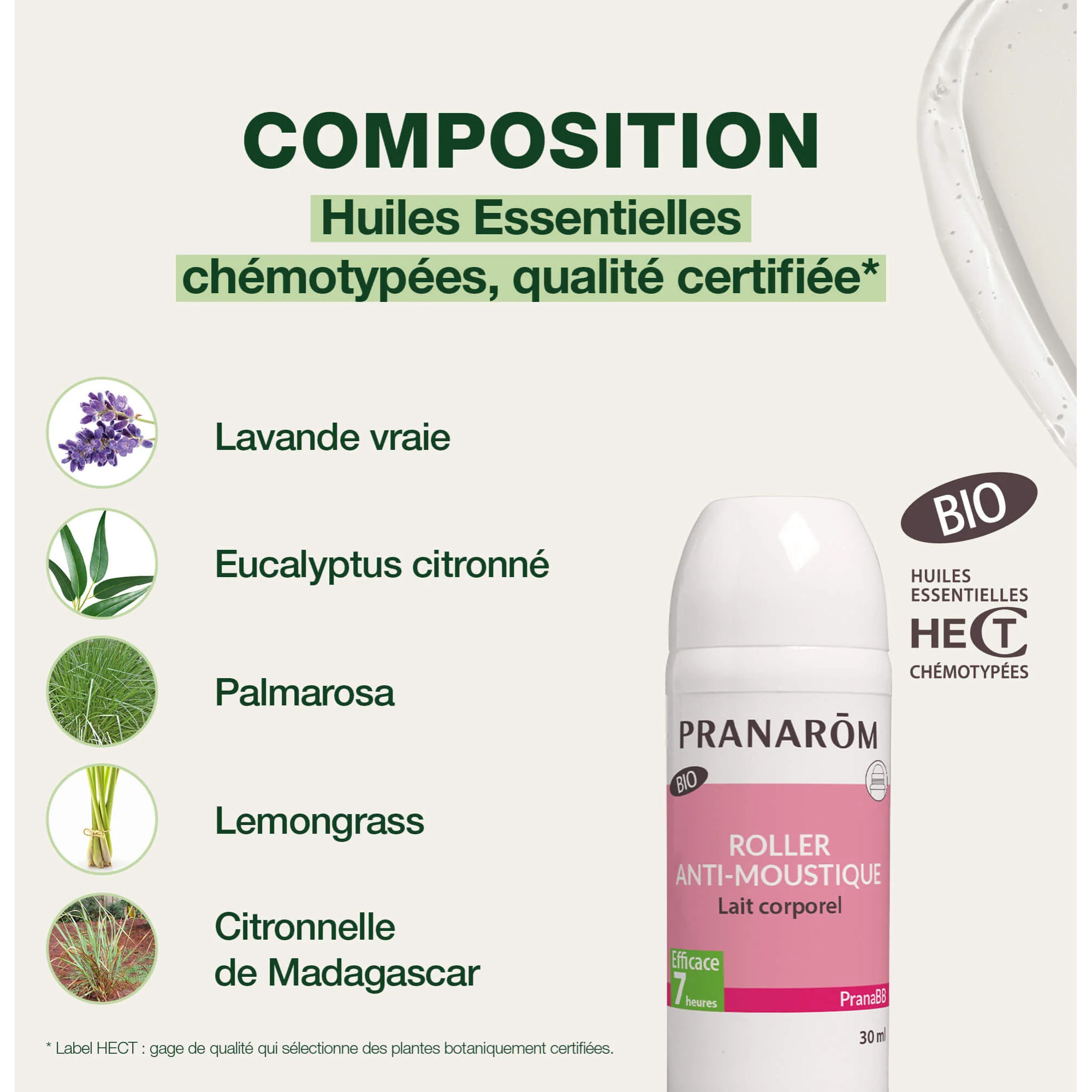 Pranarom - Roller anti-moustiques bébé - Bio - 30 ml