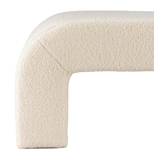 LEOPOLD - Banc en tissu bouclette écru