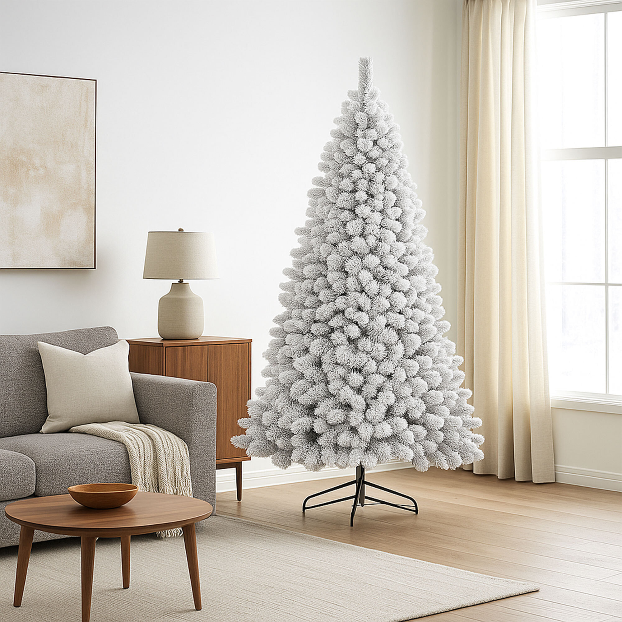 Shinny - Albero di Natale Innevato in PE, PVC e PP Ø99x180H cm, 905 Punte