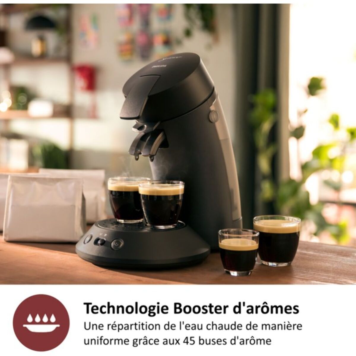 Senseo PHILIPS senseo original plus CSA210/61 noir