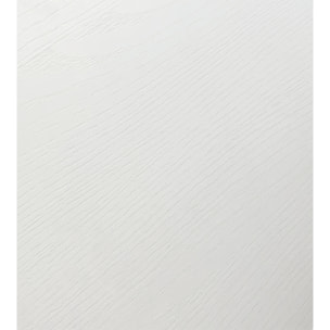 Tavolo CAMAIORE in legno, finitura bianco frassinato e base in metallo verniciato antracite, allungabile 160x90 cm - 240x90 cm