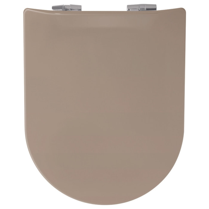 Abattant uni wood slim double avec descente assistée - Ficelle