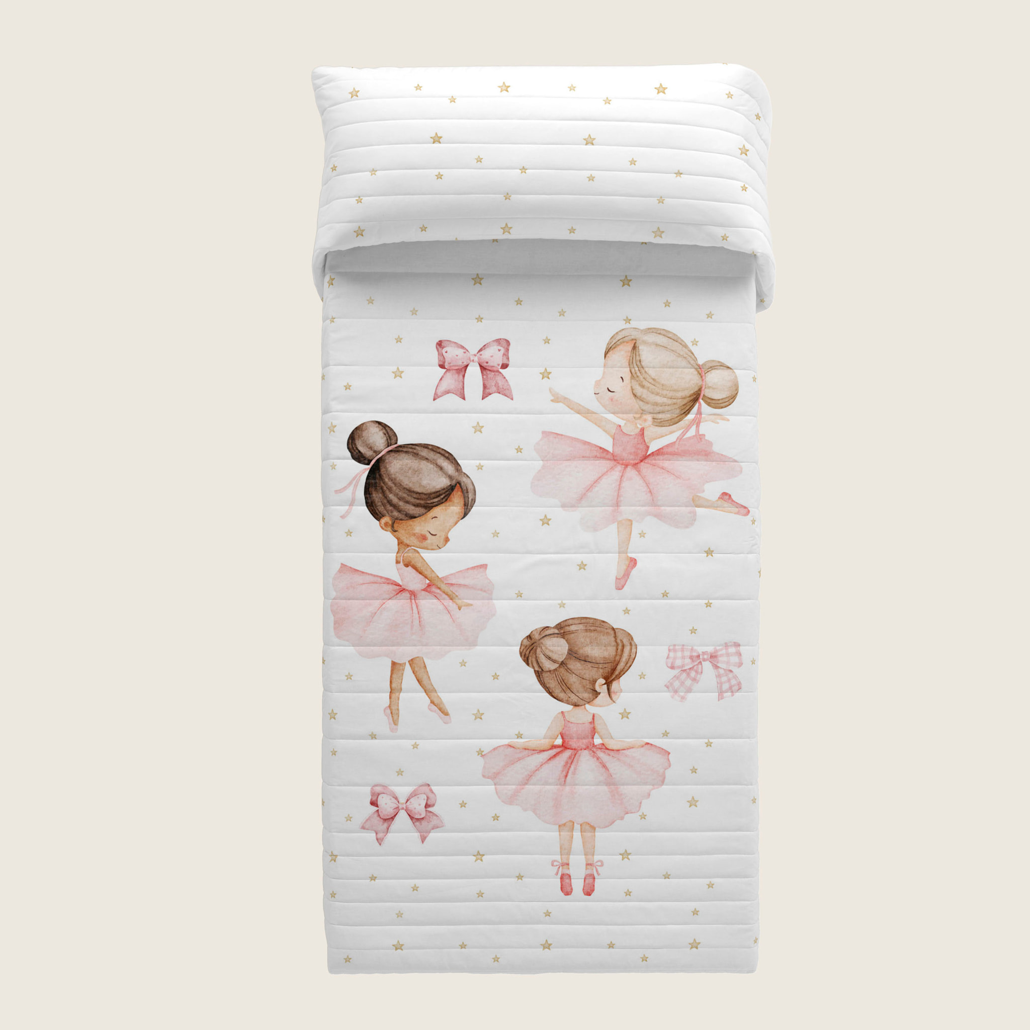 Cool Kids - Colcha Bouti Estampada - Reversible - 100% Algodón - 70 gr/m² - Ballet