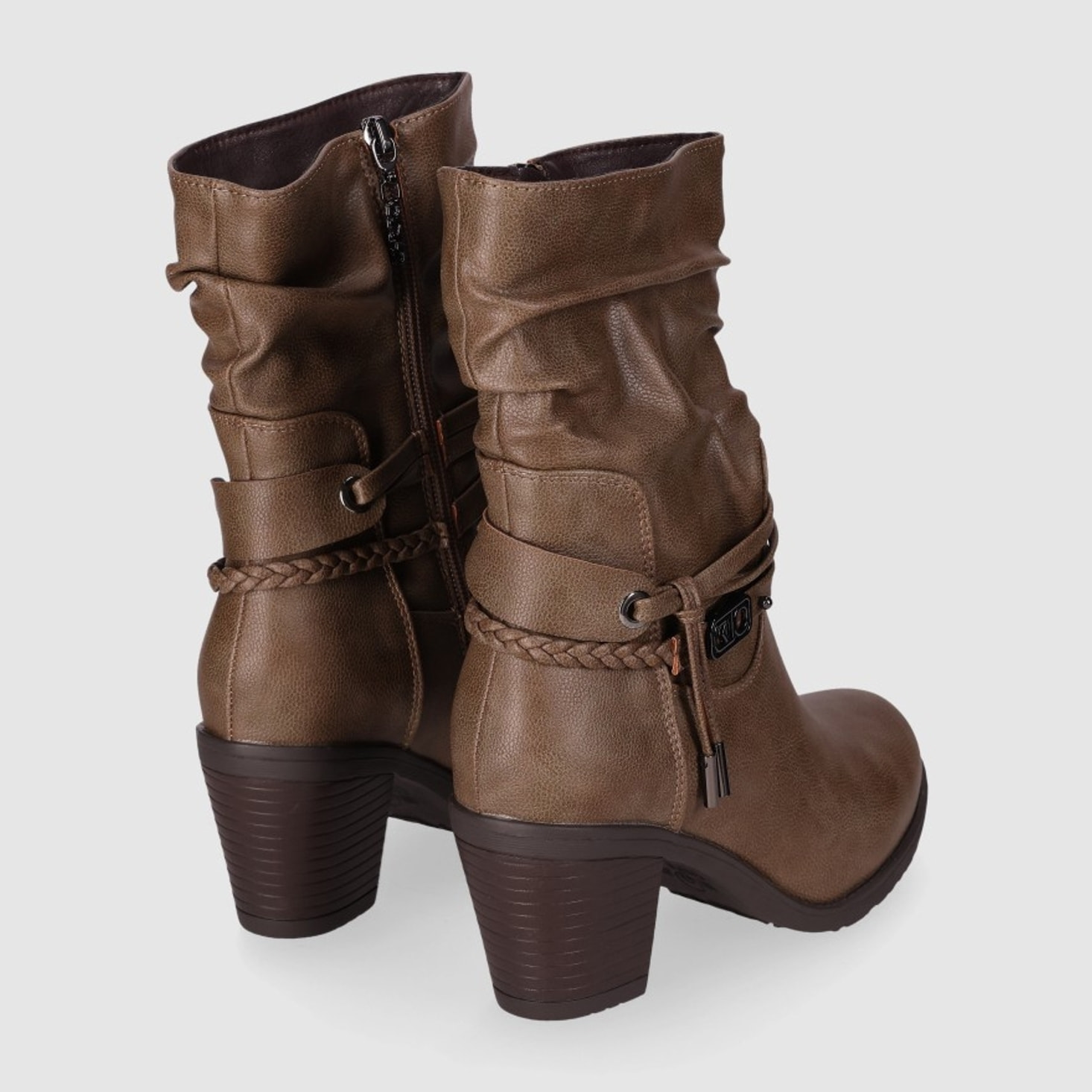 Botines - Taupe - Tacón: 7 cm