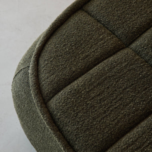 Chauffeuse bouclette texturée 1 place kaki L 93 x P 104 x H 85cm - Boni