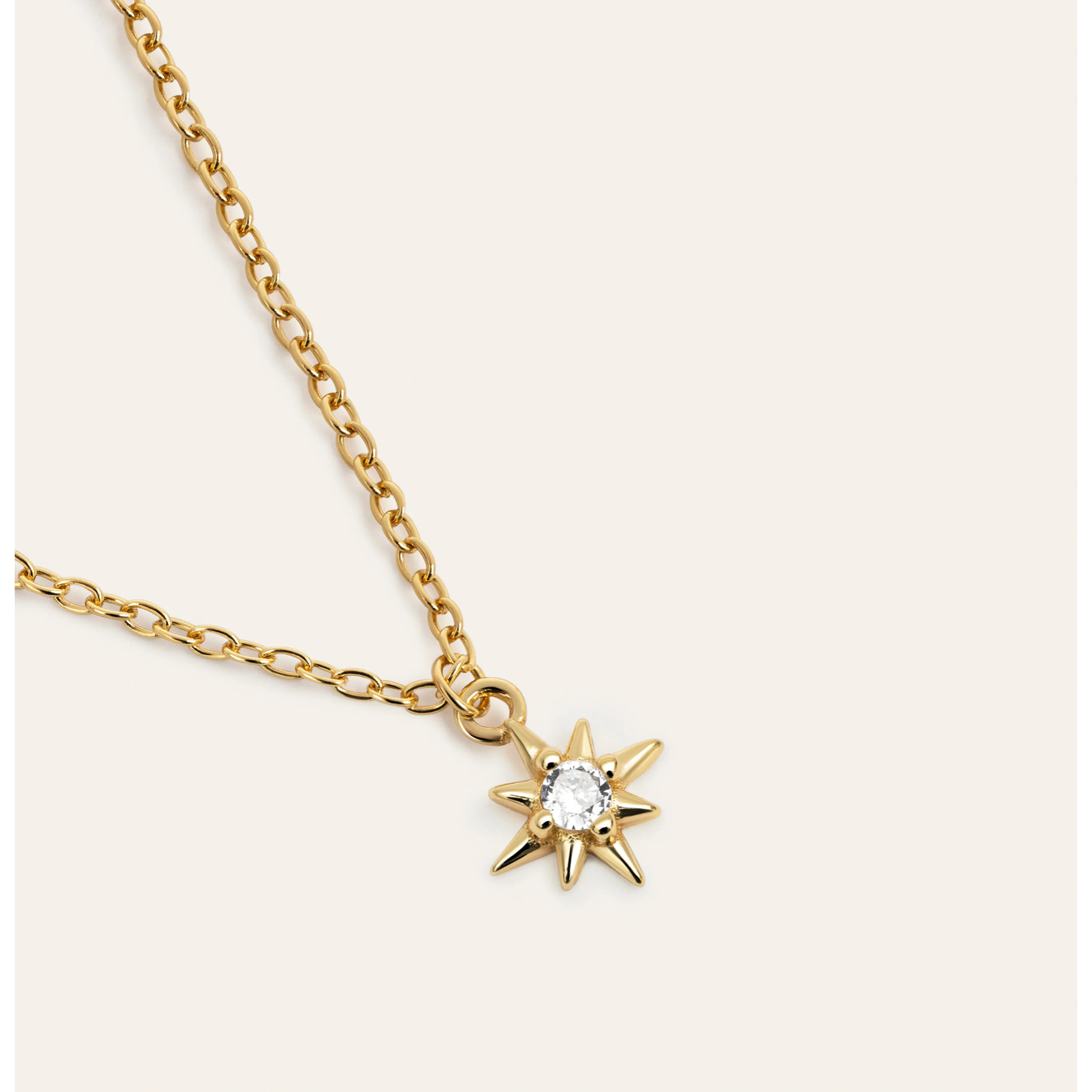 Collar Mini Star Plata Baño Oro