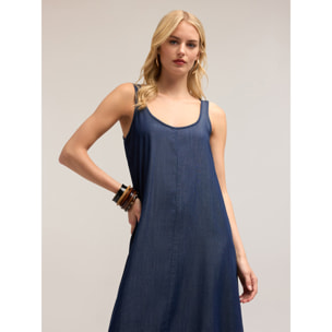 Motivi - Vestito lungo in TENCEL™ - Blu